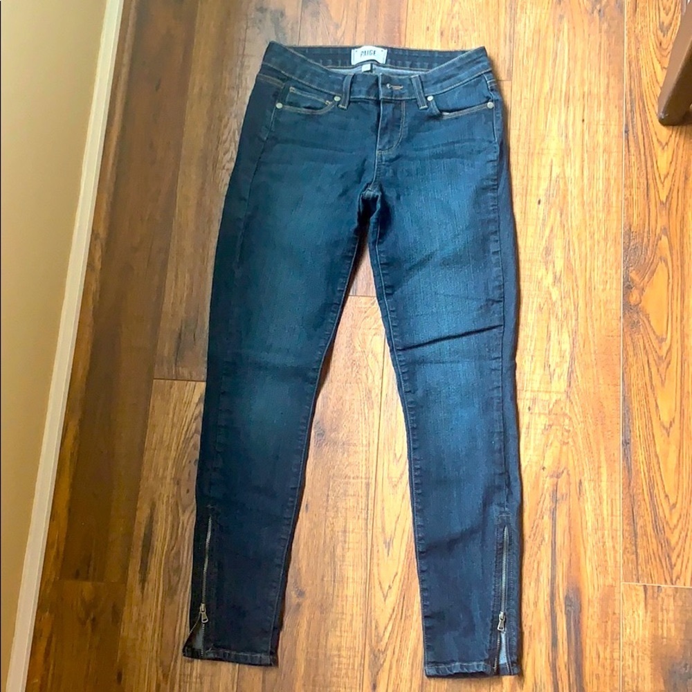 PAIGE Verdugo dark blue skinny ankle jeans sz 26
